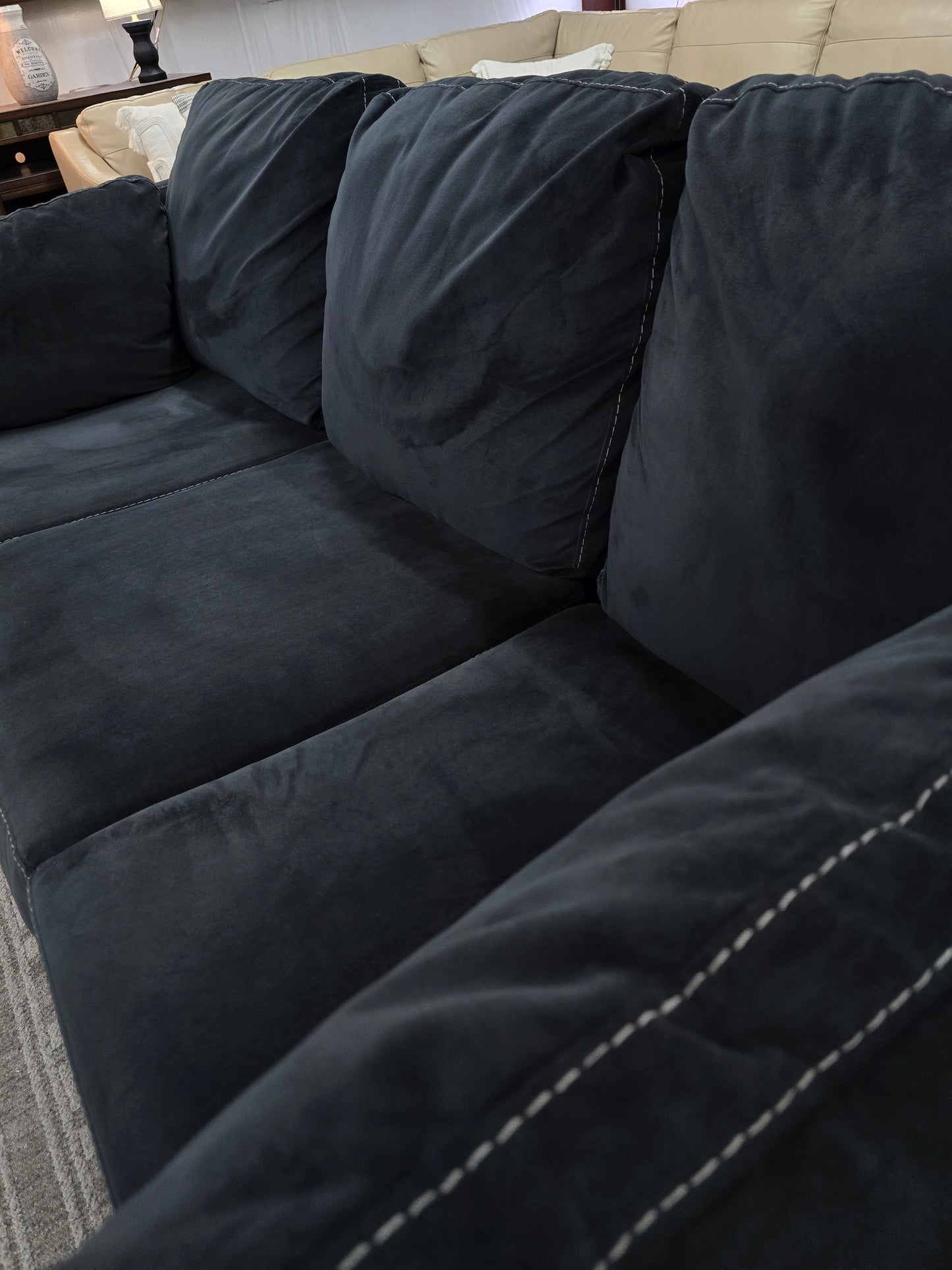 Dark Cozy 3-Seater Couch on sale ✨️ 🚛 FAST SAME DAY DELIVERY! 🚚