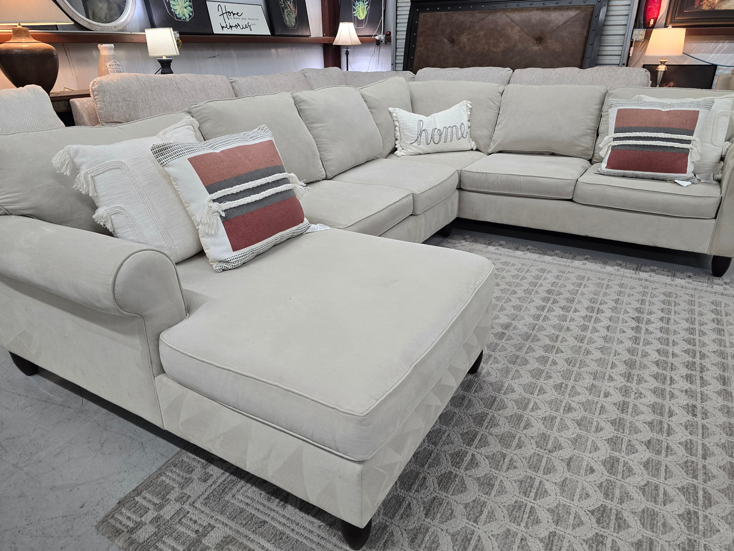 Beige U-Shaped Sectional Couch – Havertys