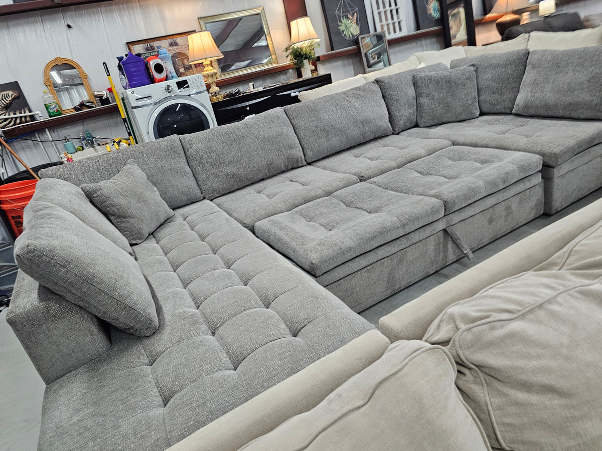 Large 3-Piece Cindy Crawford Sleeper Sectional | Rooms To Go - D101