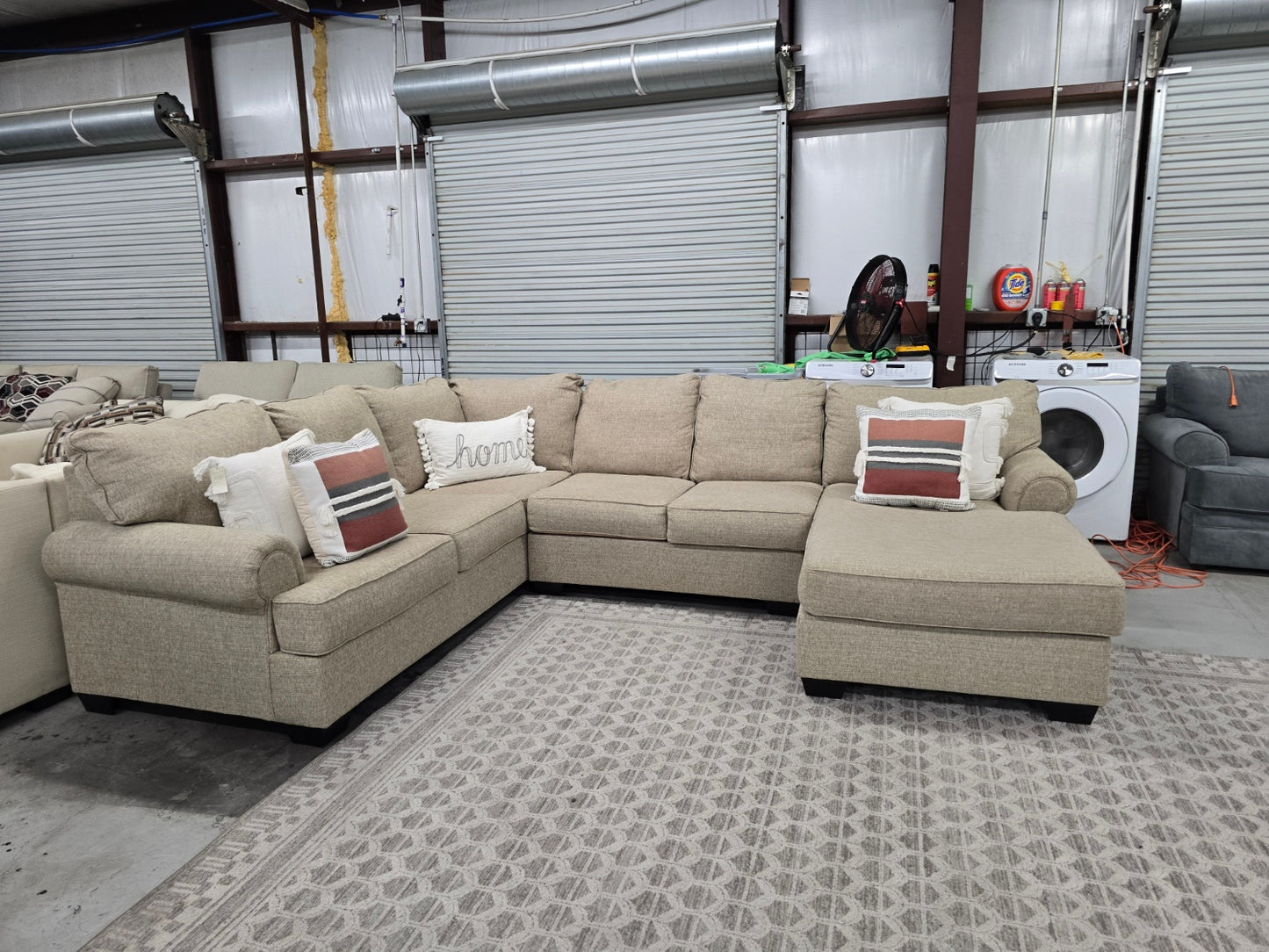 Beautiful Beige Sectional Couch π CAN DELIVER TODAY π