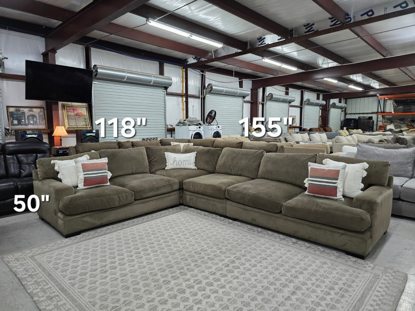 Comfy brown sectional couch with π FAST SAME DAY DELIVERY! π