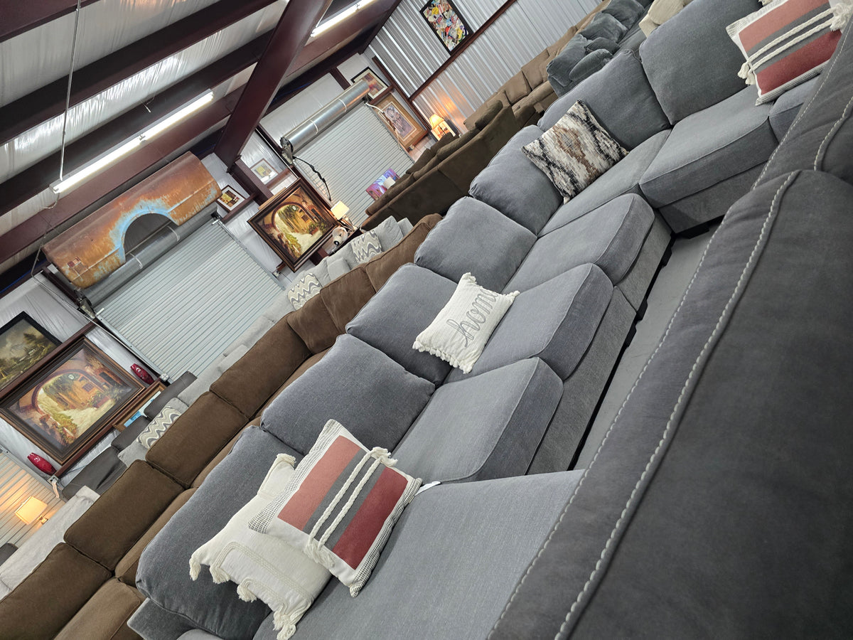 Oversized Ashley Furniture Sectional with Chaise Lounge - D118