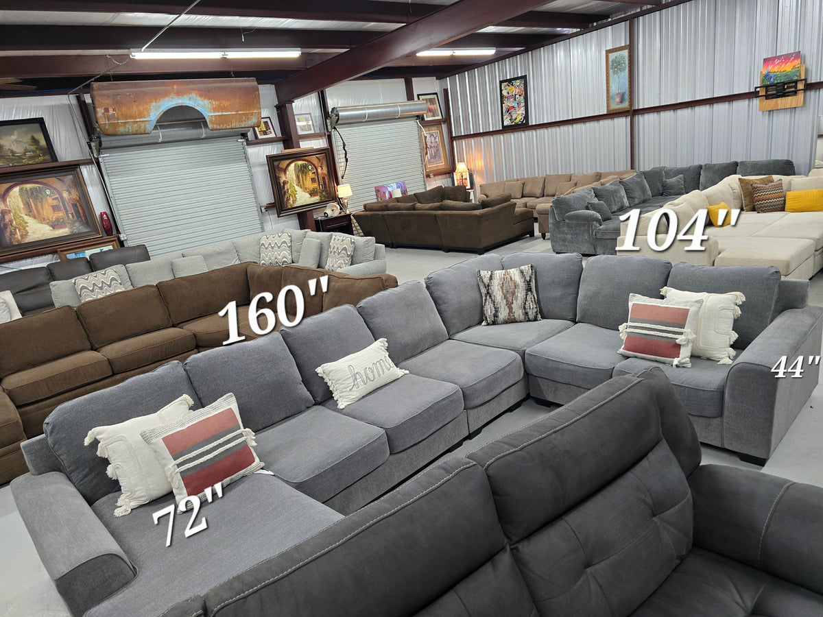 Oversized Ashley Furniture Sectional with Chaise Lounge - D118