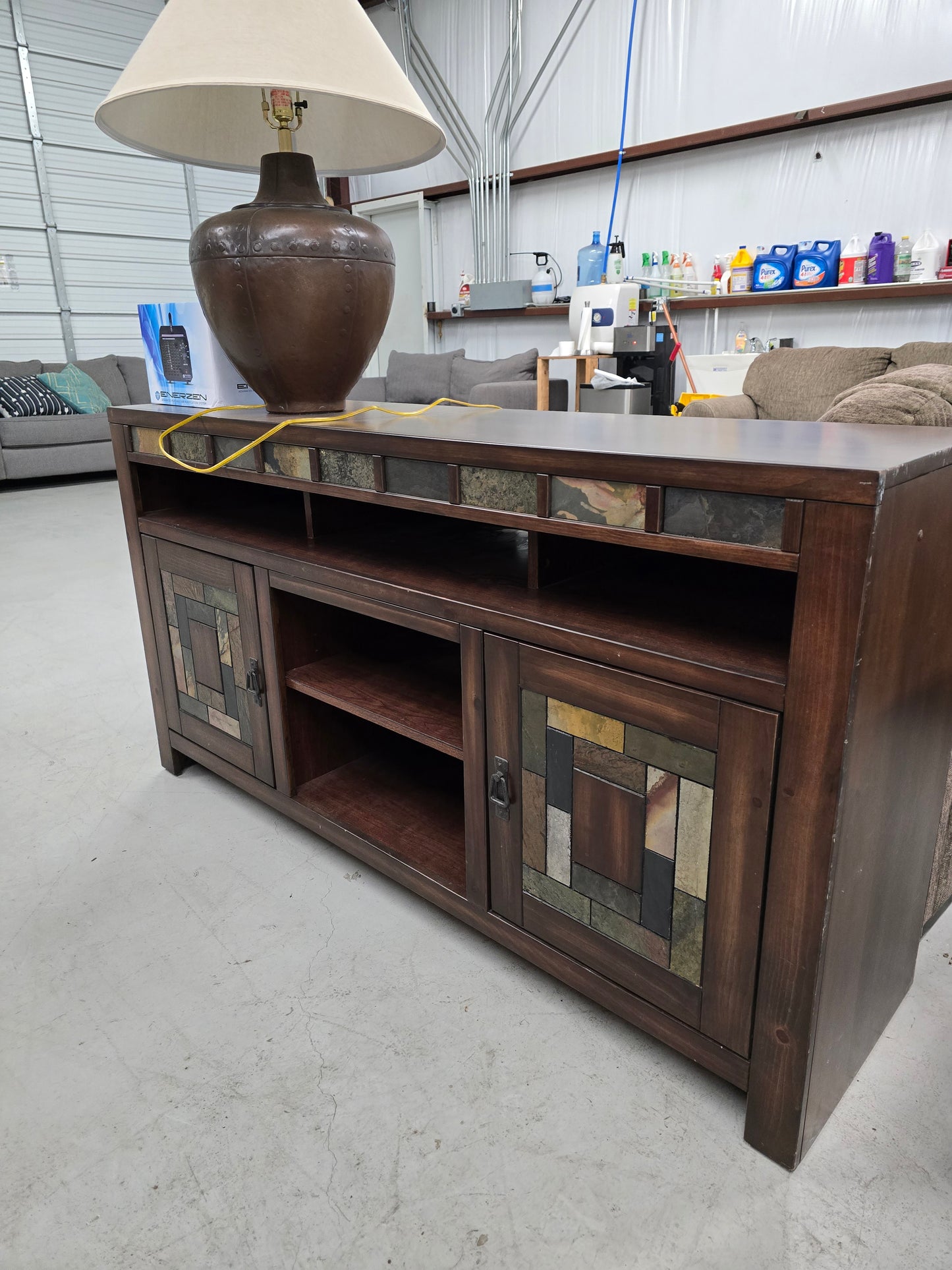 Entertainment stand and side coffee table