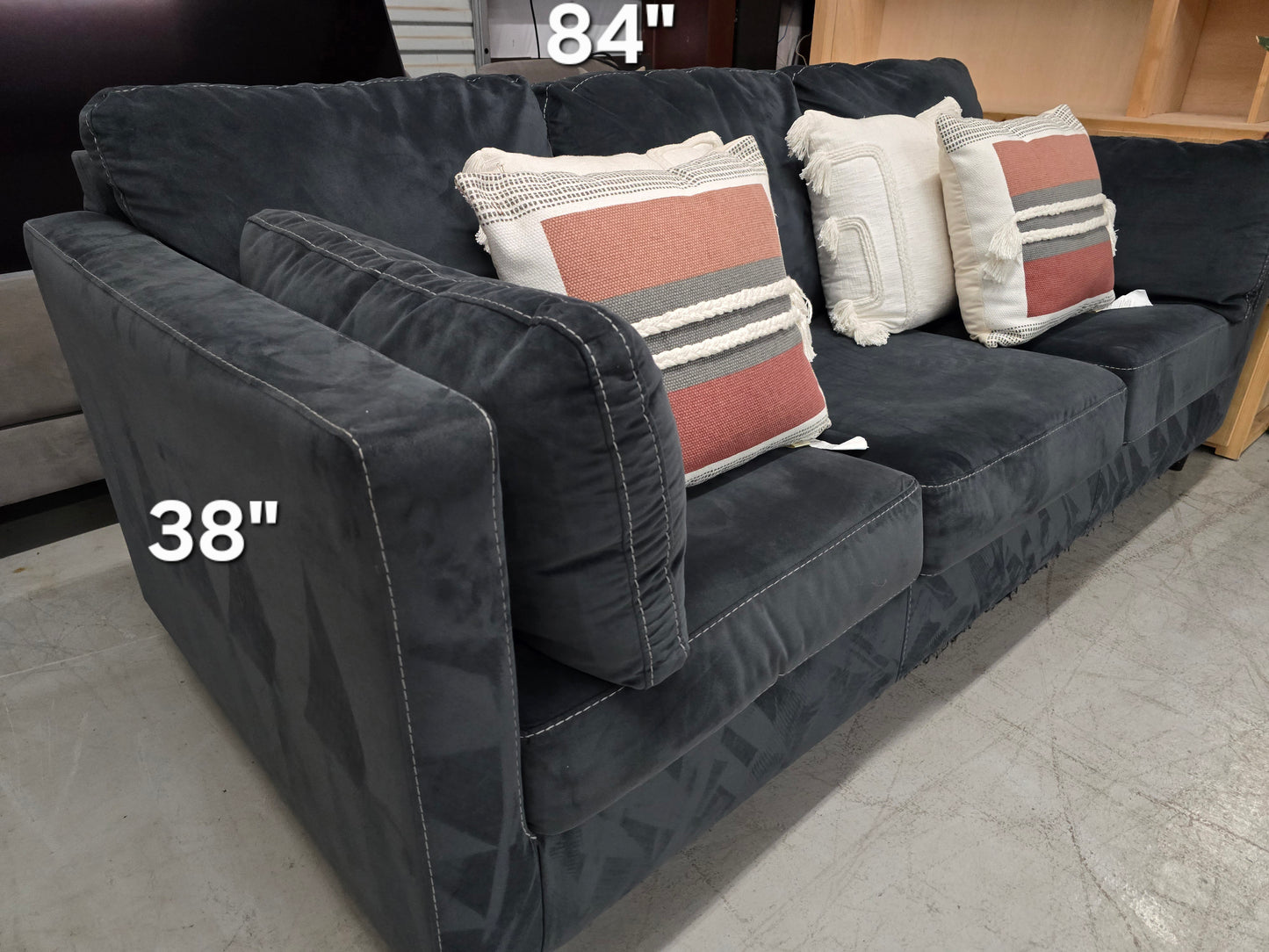 Dark Cozy 3-Seater Couch on sale ✨️ 🚛 FAST SAME DAY DELIVERY! 🚚