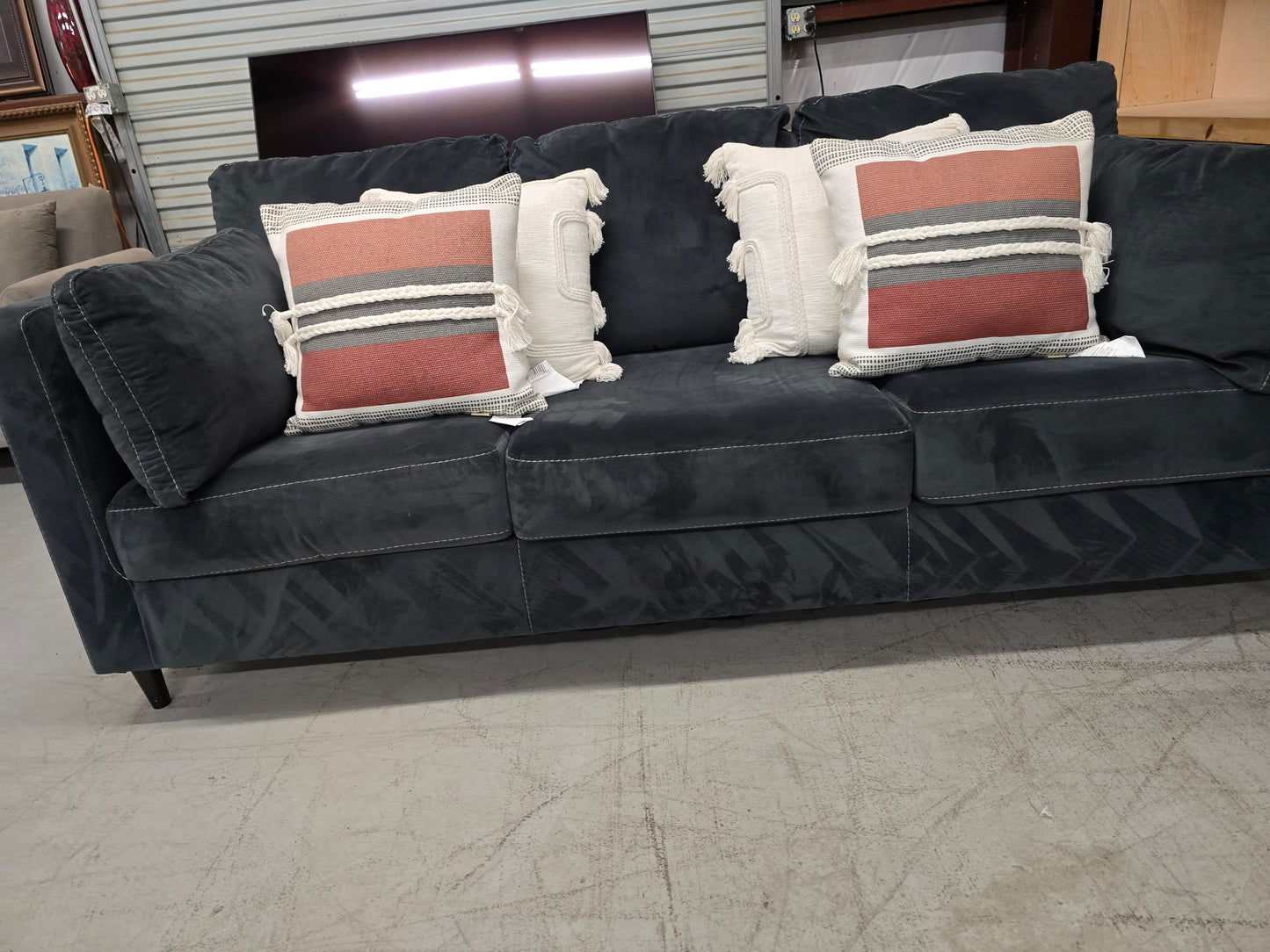Dark Cozy 3-Seater Couch on sale ✨️ 🚛 FAST SAME DAY DELIVERY! 🚚