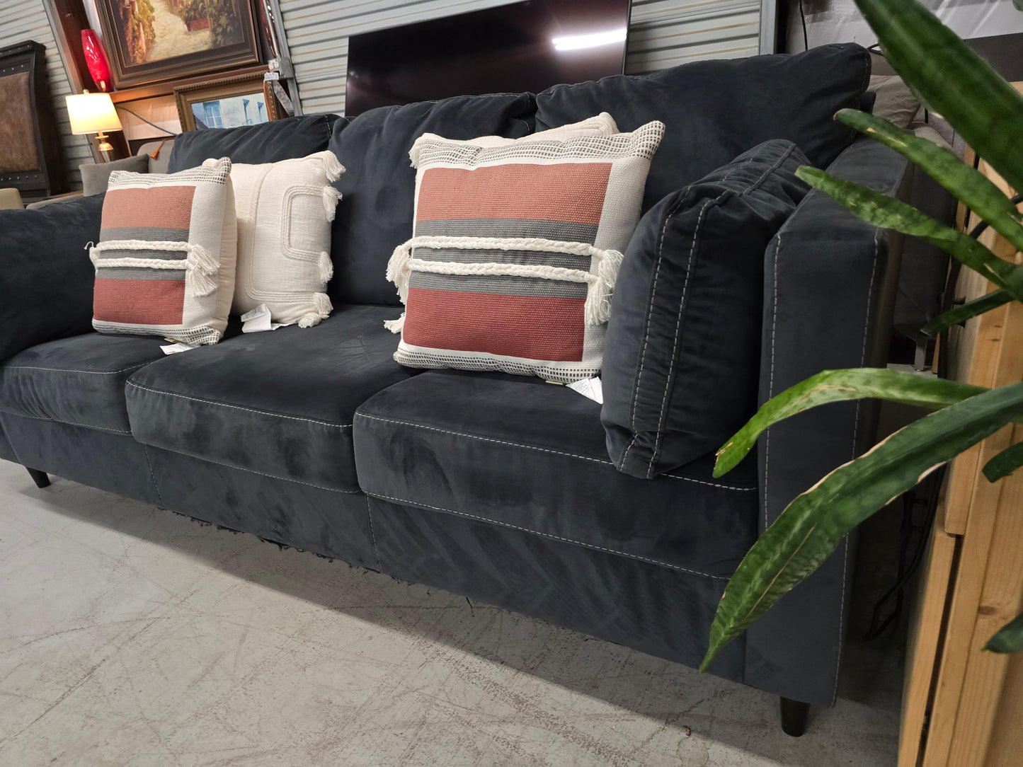 Dark Cozy 3-Seater Couch on sale ✨️ 🚛 FAST SAME DAY DELIVERY! 🚚