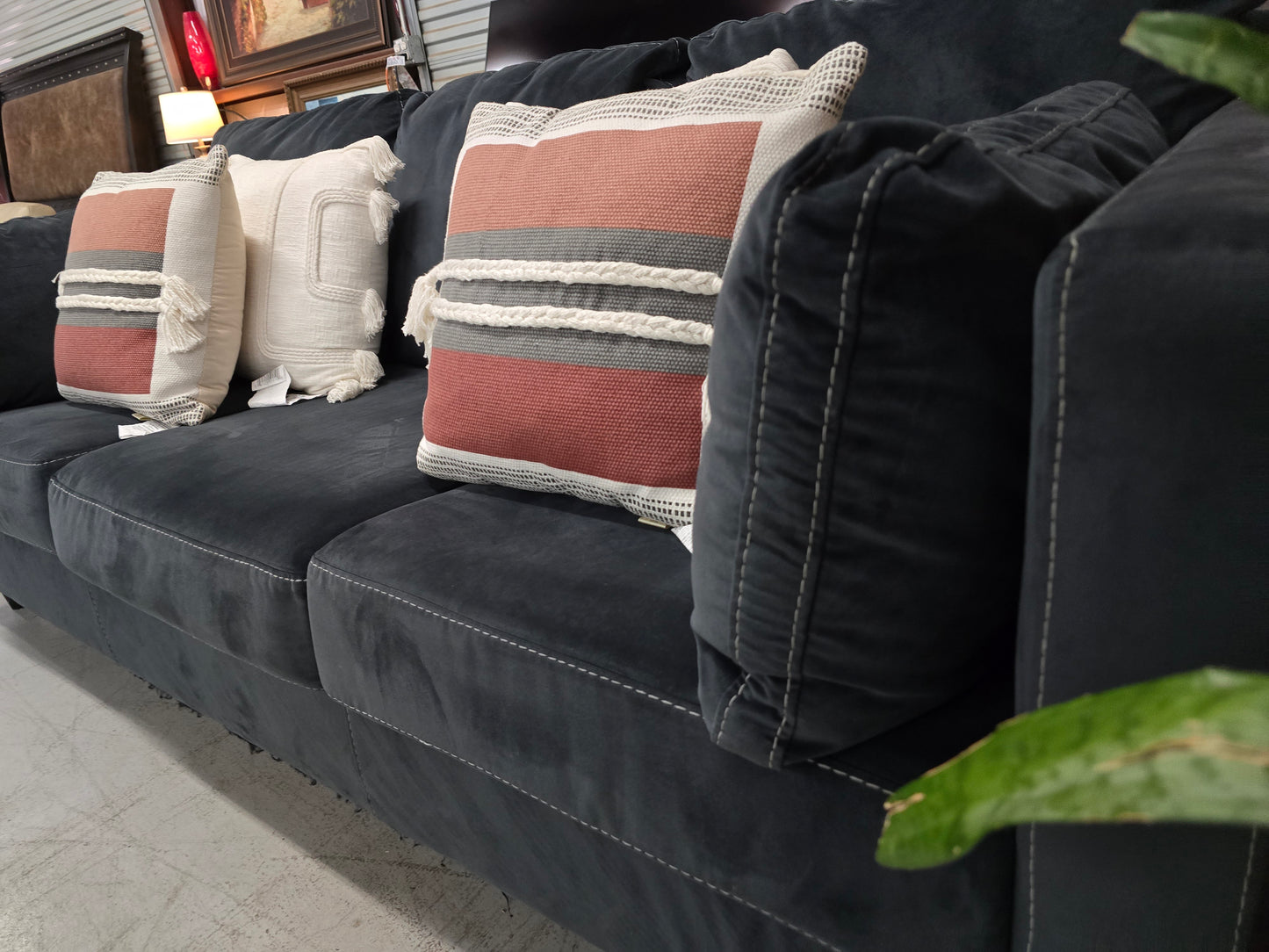 Dark Cozy 3-Seater Couch on sale ✨️ 🚛 FAST SAME DAY DELIVERY! 🚚