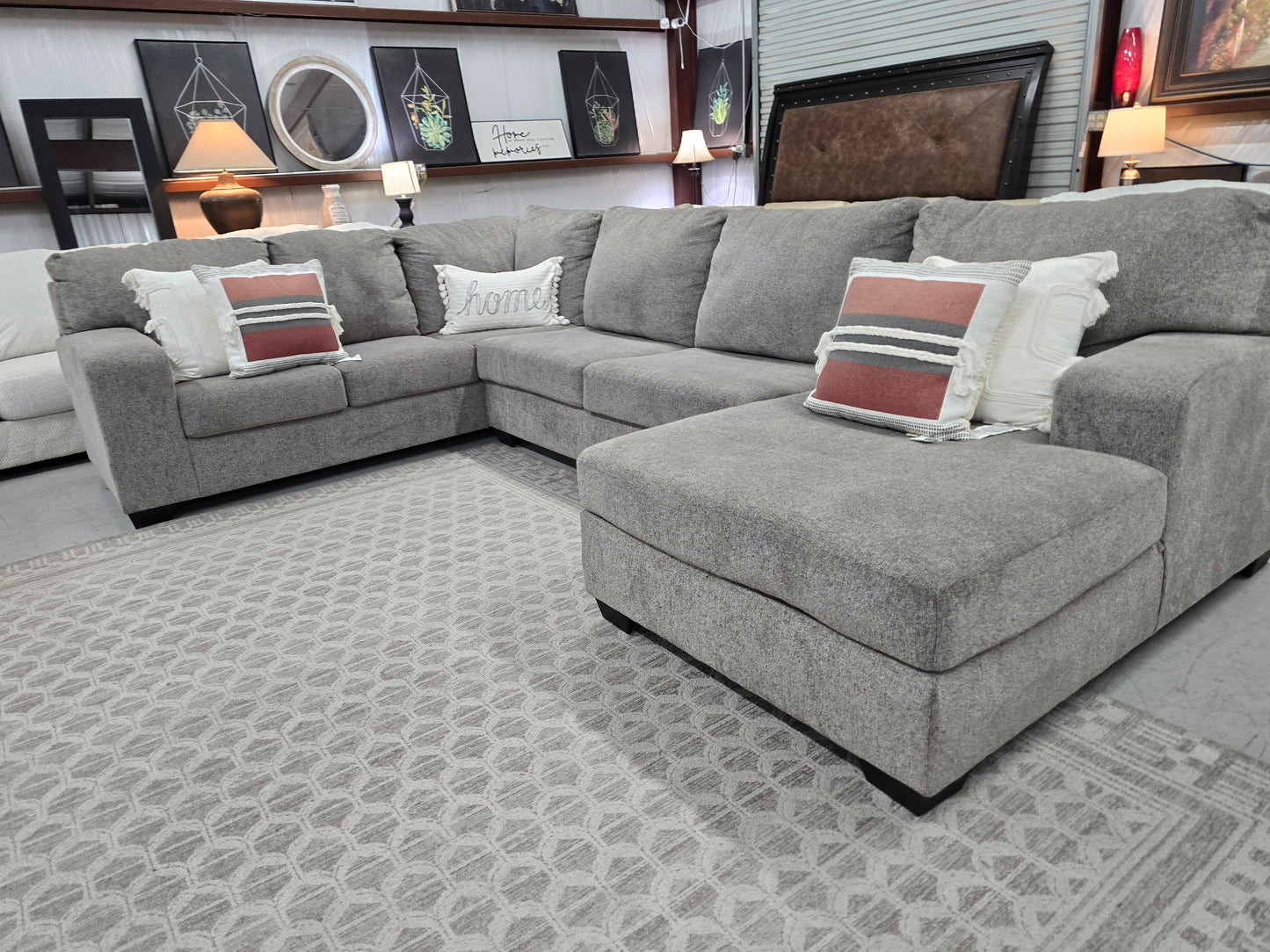 U-SHAPED GRAY SECTIONAL COUCH WITH 🚛 FAST SAME DAY DELIVERY! 🚚