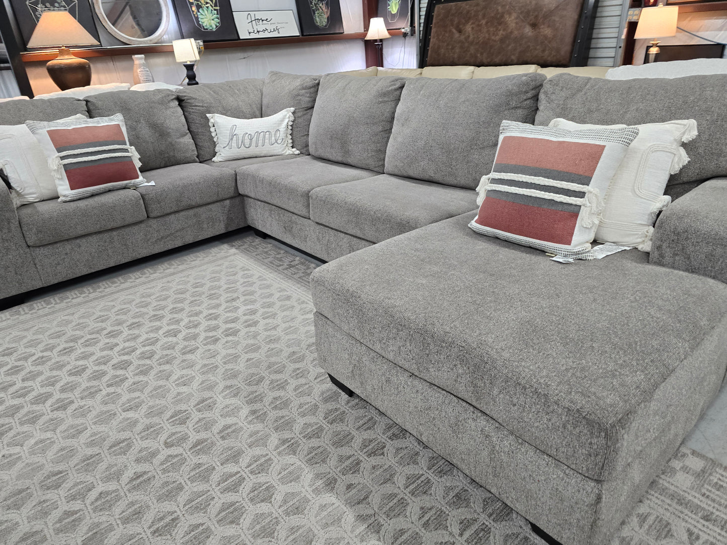 U-SHAPED GRAY SECTIONAL COUCH WITH 🚛 FAST SAME DAY DELIVERY! 🚚