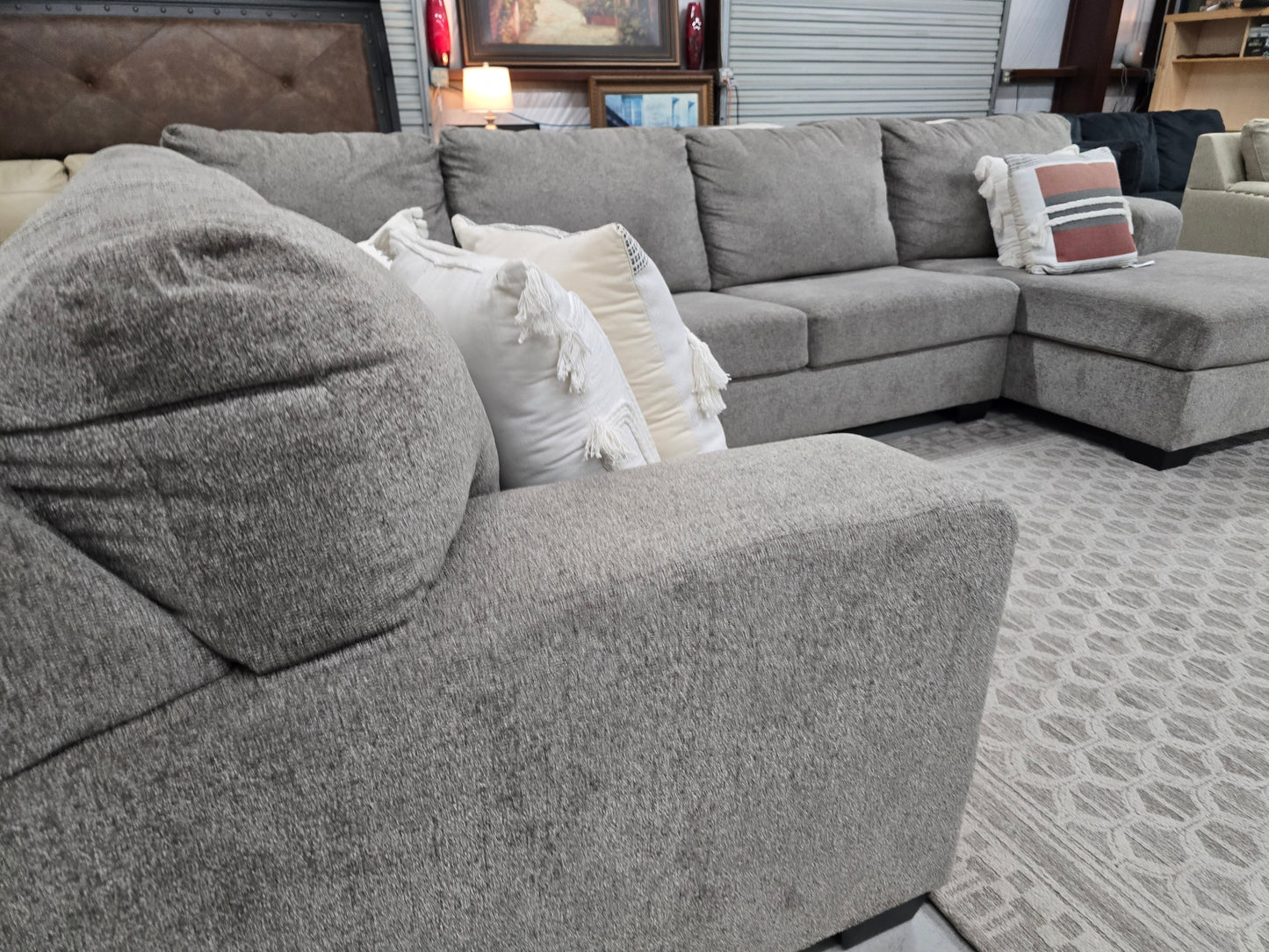 U-SHAPED GRAY SECTIONAL COUCH WITH 🚛 FAST SAME DAY DELIVERY! 🚚