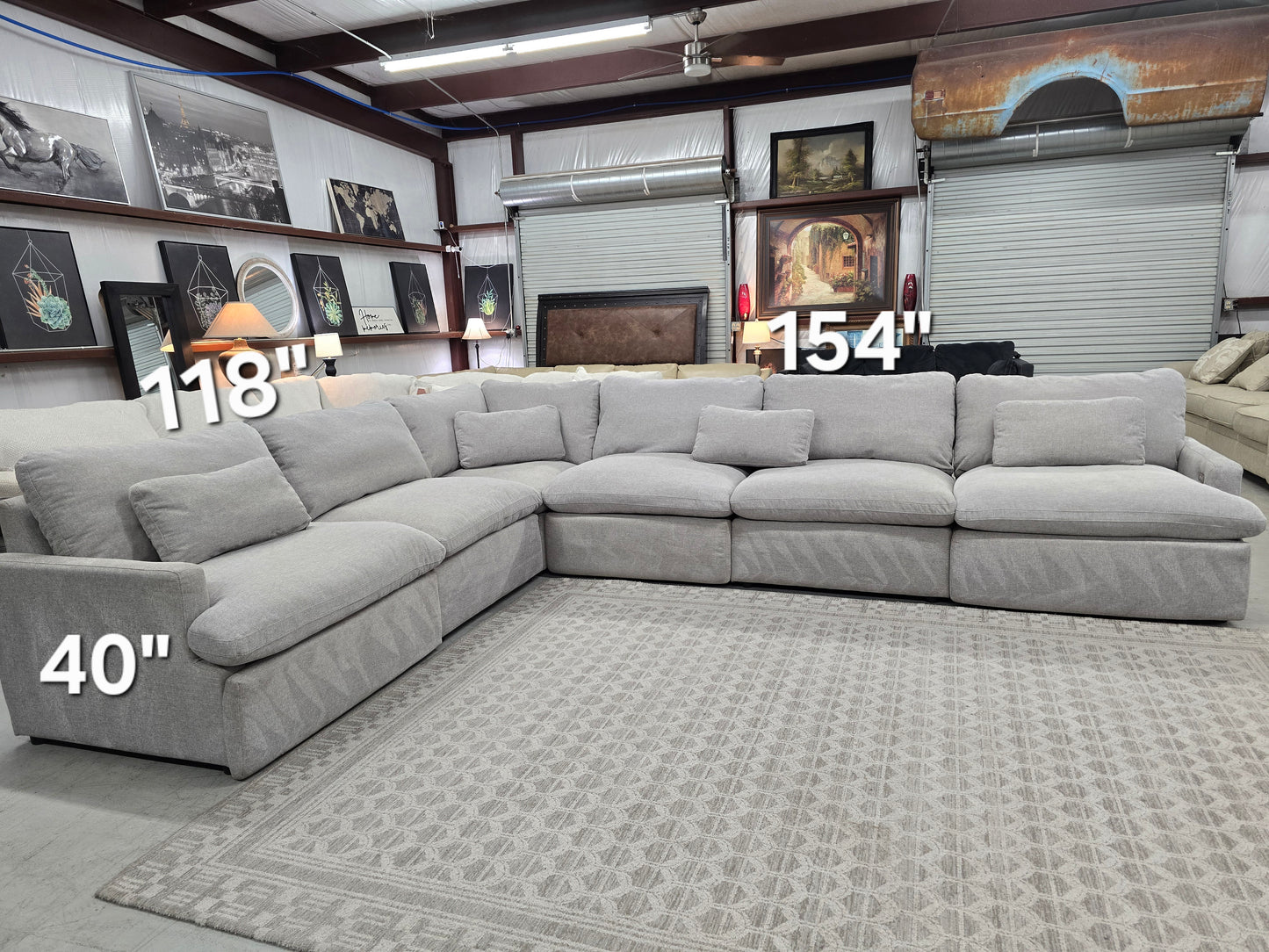 Gray Modular Power Reclining Sectional Couch For Sale With 🚛 SAME DAY DELIVERY! 🚚