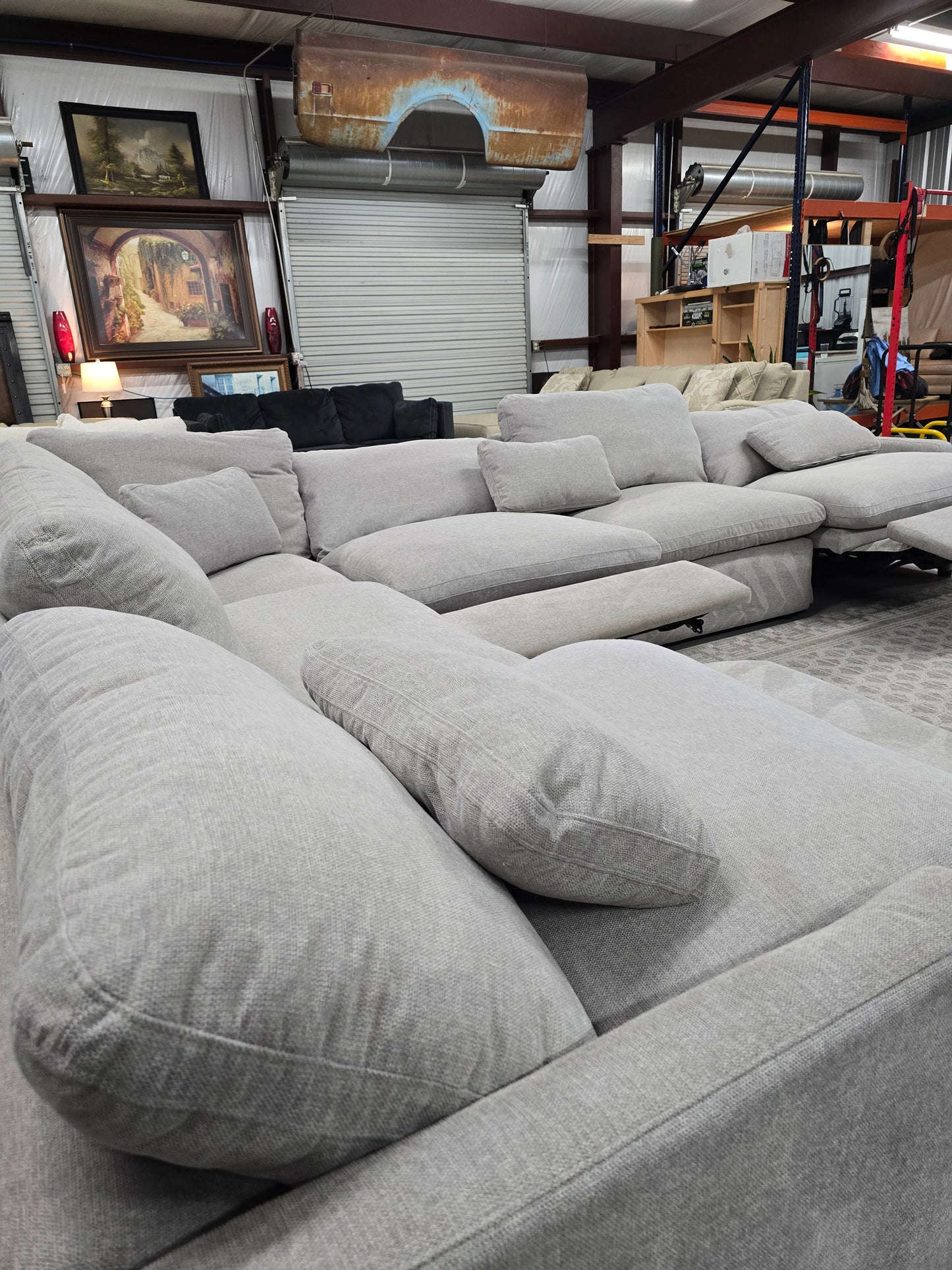 Gray Modular Power Reclining Sectional Couch For Sale With 🚛 SAME DAY DELIVERY! 🚚