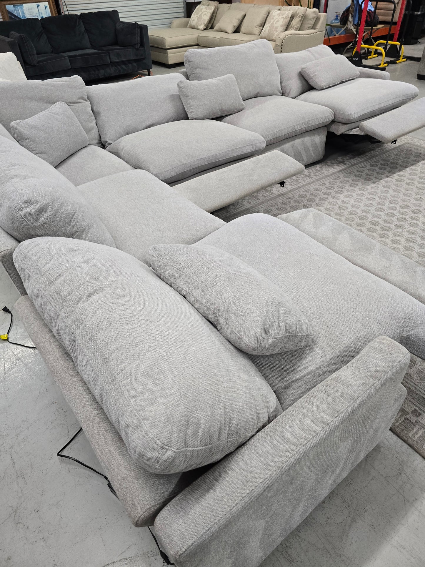 Gray Modular Power Reclining Sectional Couch For Sale With 🚛 SAME DAY DELIVERY! 🚚