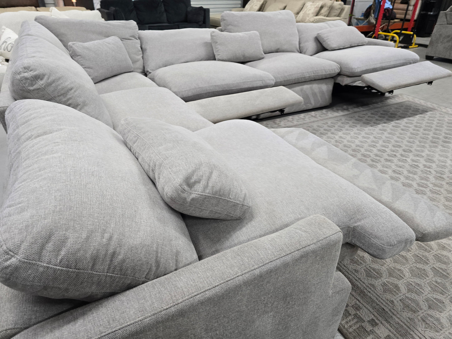 Gray Modular Power Reclining Sectional Couch For Sale With 🚛 SAME DAY DELIVERY! 🚚
