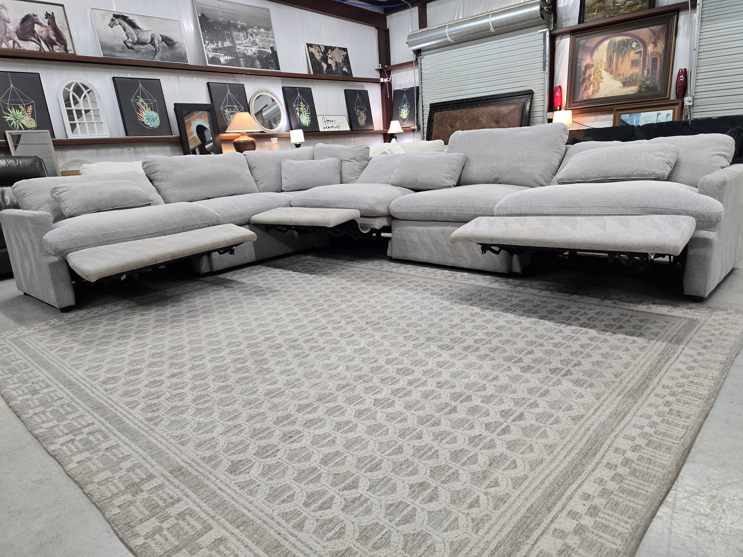 Gray Modular Power Reclining Sectional Couch For Sale With 🚛 SAME DAY DELIVERY! 🚚