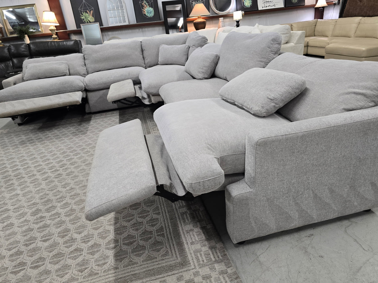 Gray Modular Power Reclining Sectional Couch For Sale With 🚛 SAME DAY DELIVERY! 🚚