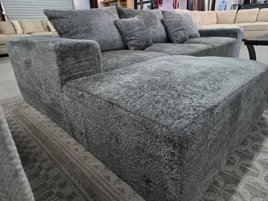 Gray L-Shaped Sectional Couch