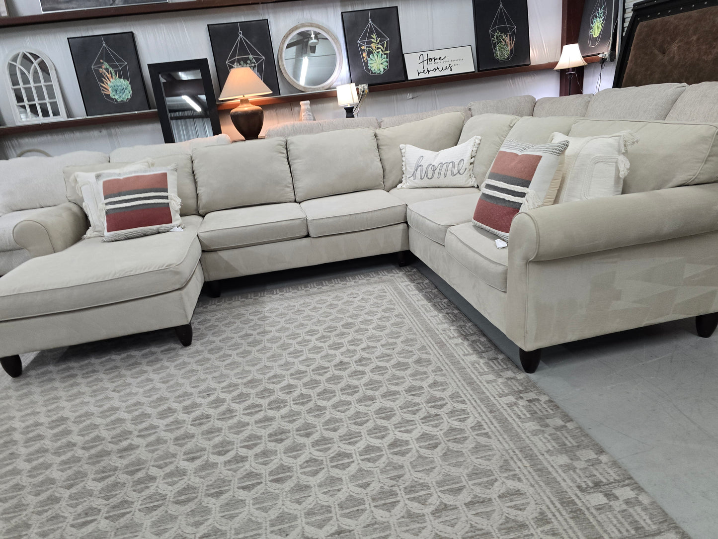 Beige U-Shaped Sectional Couch – Havertys