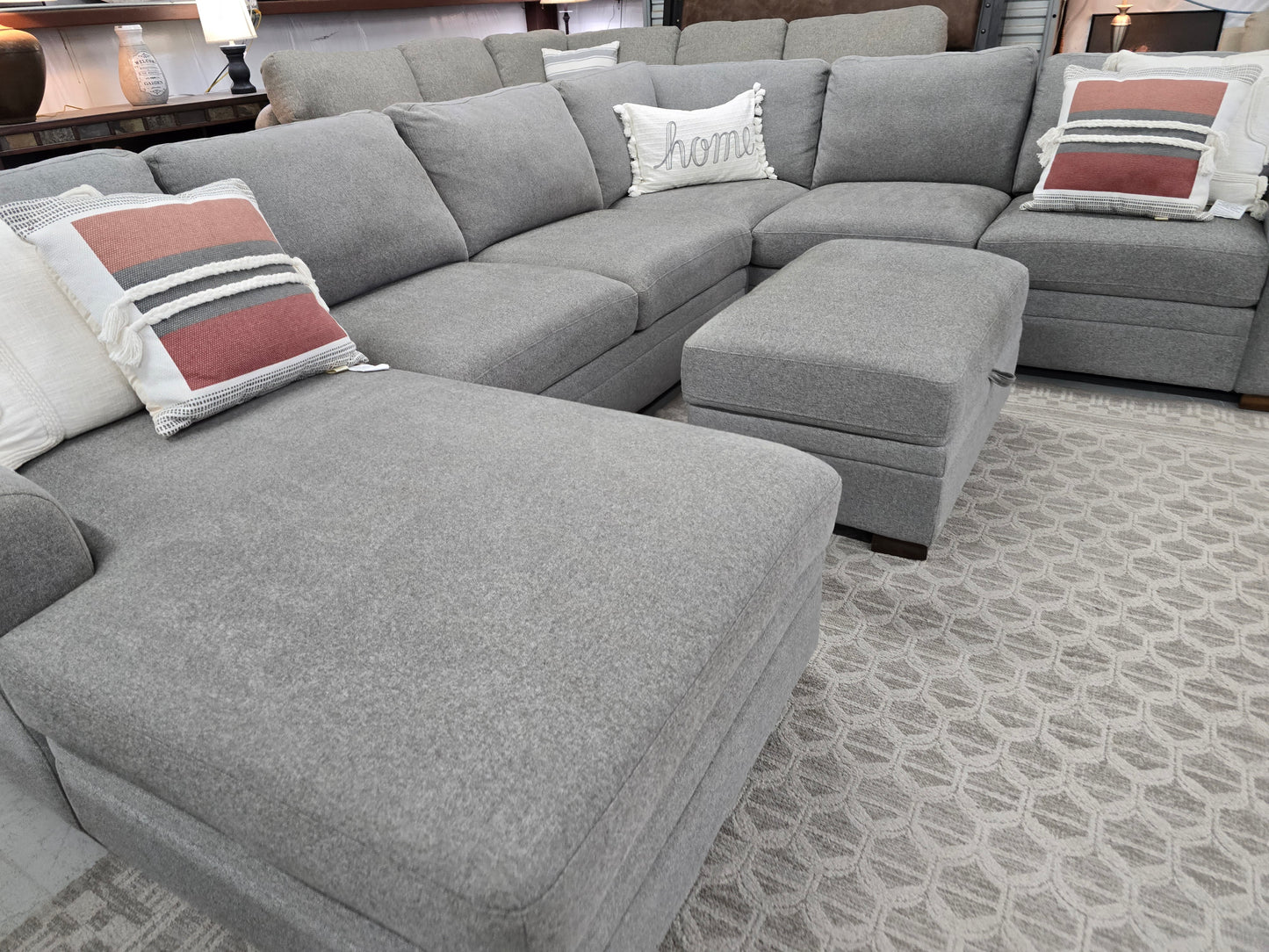 Gray U-Shaped Sectional Couch – Thomasville