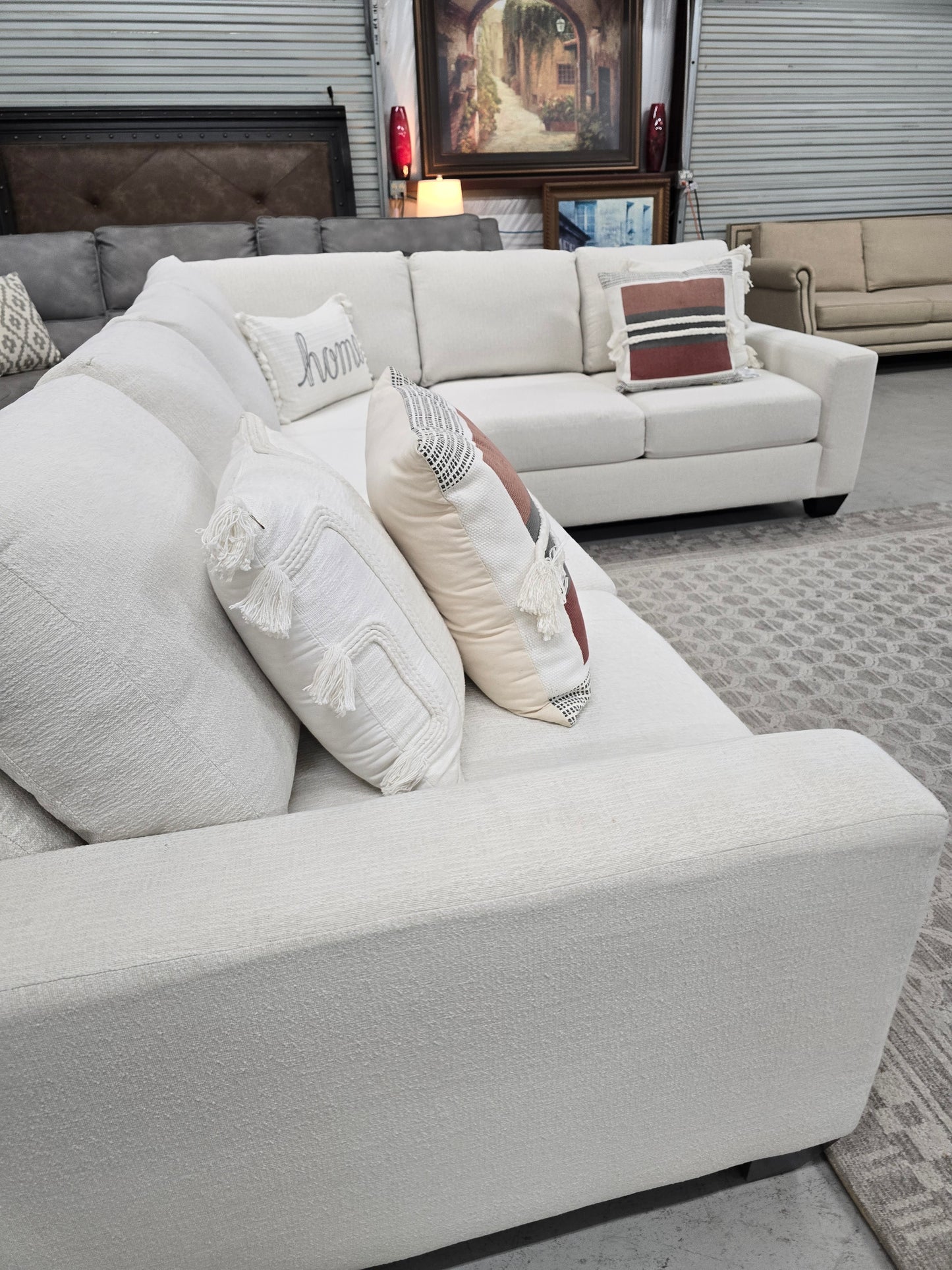 Light Beige Large Sectional Couch – Living Spaces