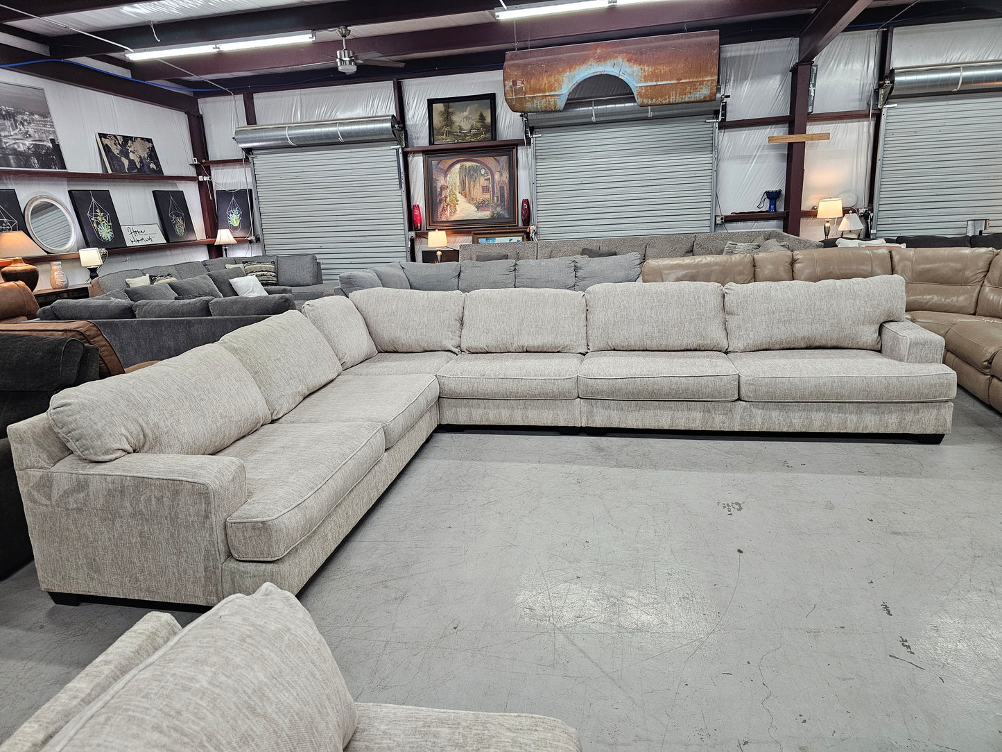 Beige Rawcliffe 4-Piece Sectional Couch – Ashley Furniture - D33