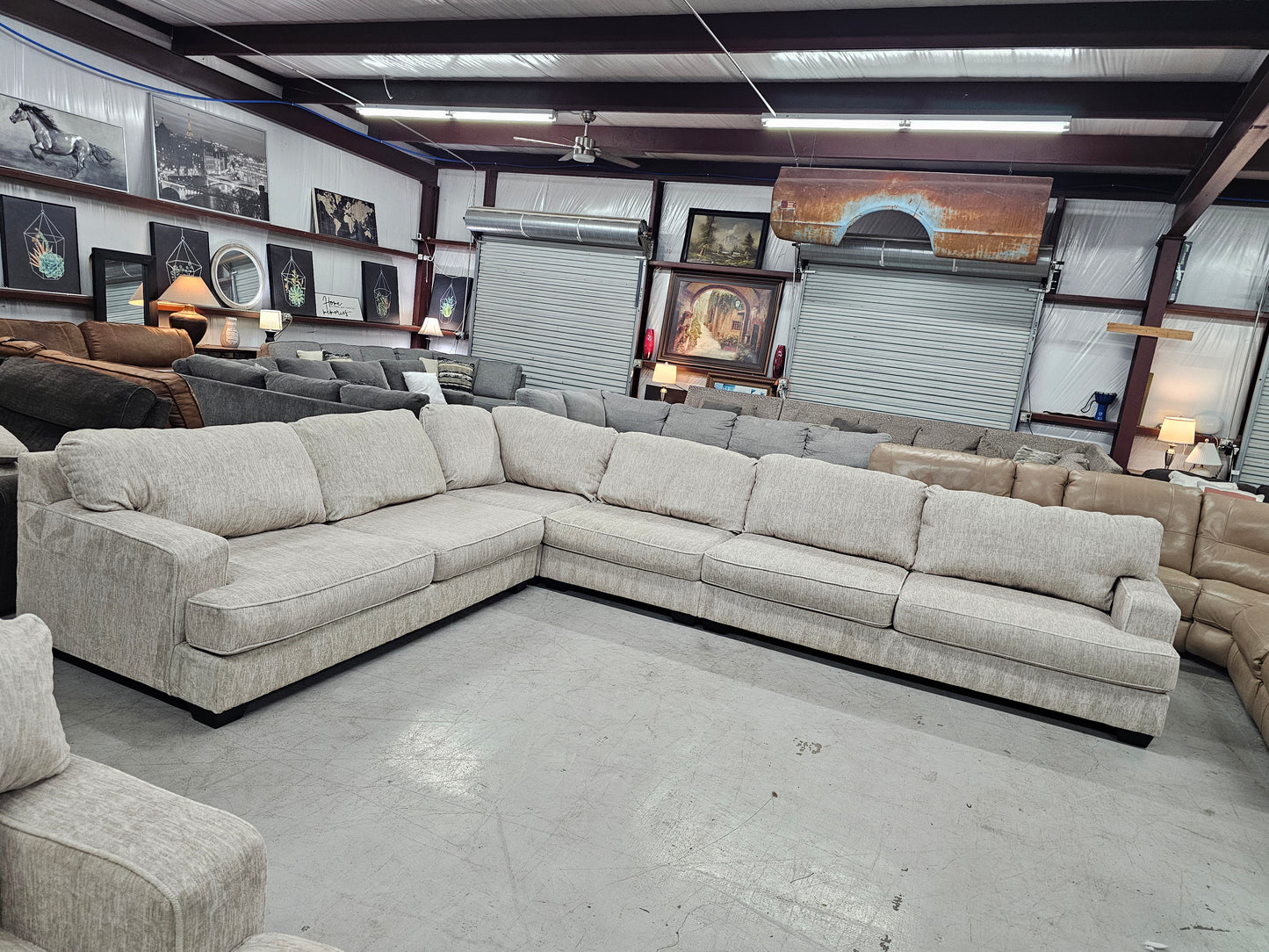 Beige Rawcliffe 4-Piece Sectional Couch – Ashley Furniture - D33