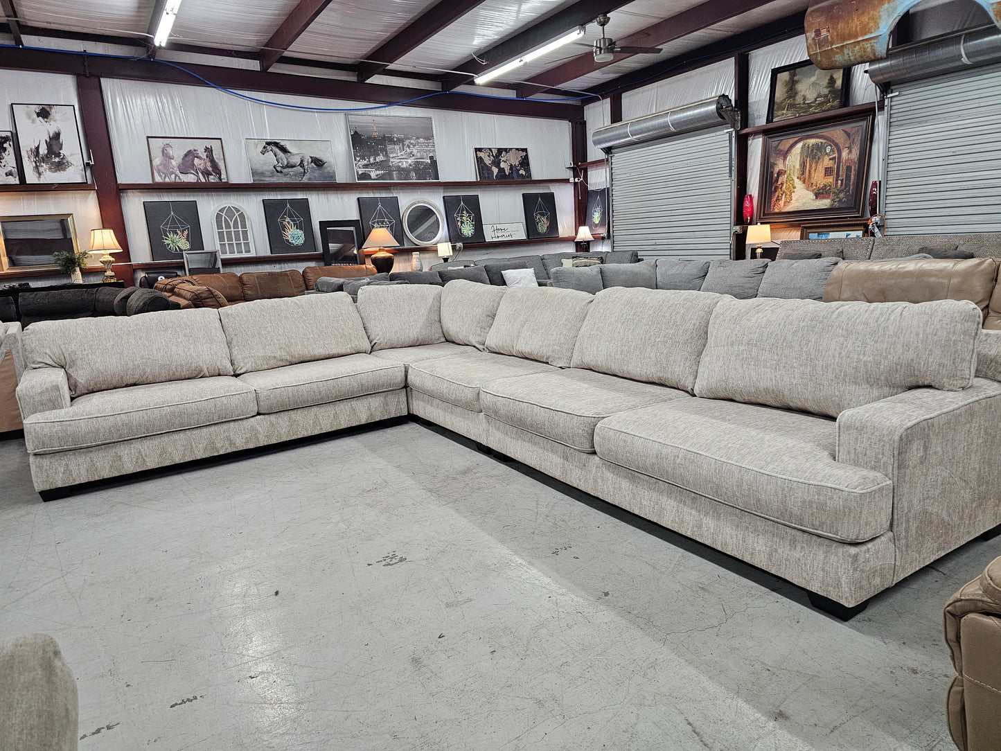 Beige Rawcliffe 4-Piece Sectional Couch – Ashley Furniture - D33