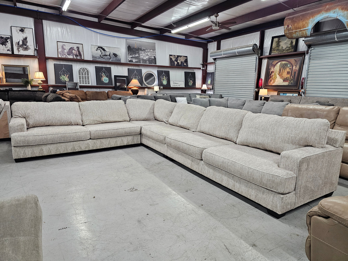 Beige Rawcliffe 4-Piece Sectional Couch – Ashley Furniture - D33