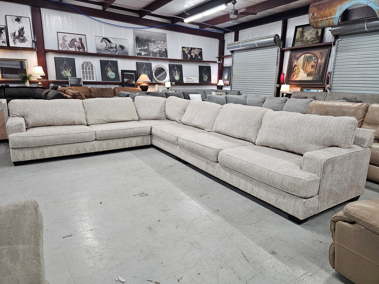 Beige Rawcliffe 4-Piece Sectional Couch – Ashley Furniture - D33