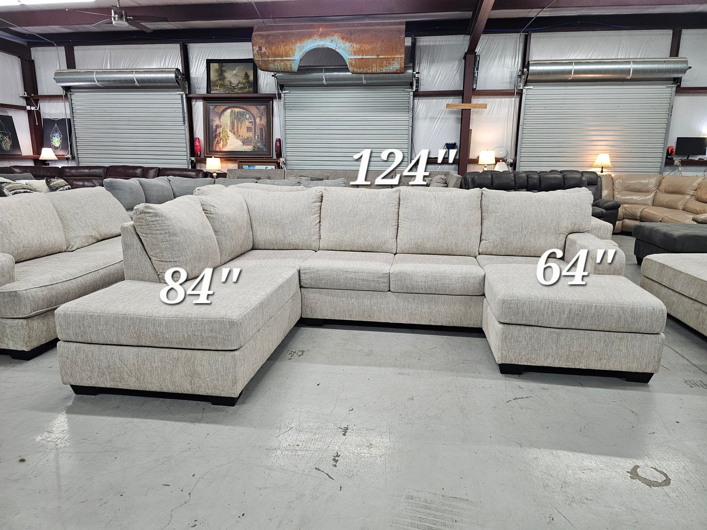 Beautiful Beige U-Shaped Sectional Couch – Ashley Furniture - D29