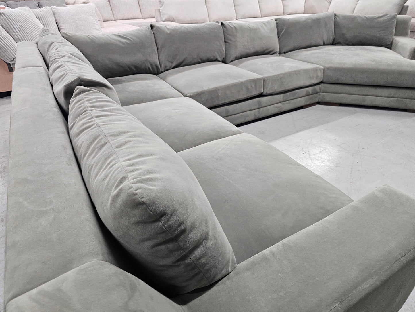 Huge Olive Green Sectional Couch – Jonathan Louis - D42
