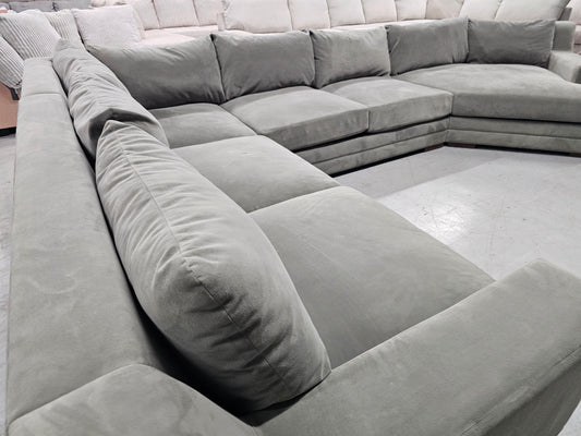 Huge Olive Green Sectional Couch – Jonathan Louis - D42