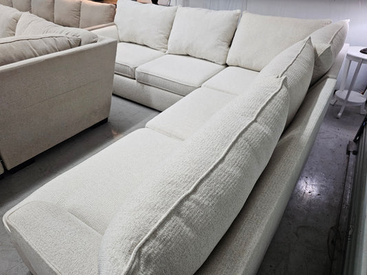 L-Shaped Beige Living Spaces Sectional Couch - D51