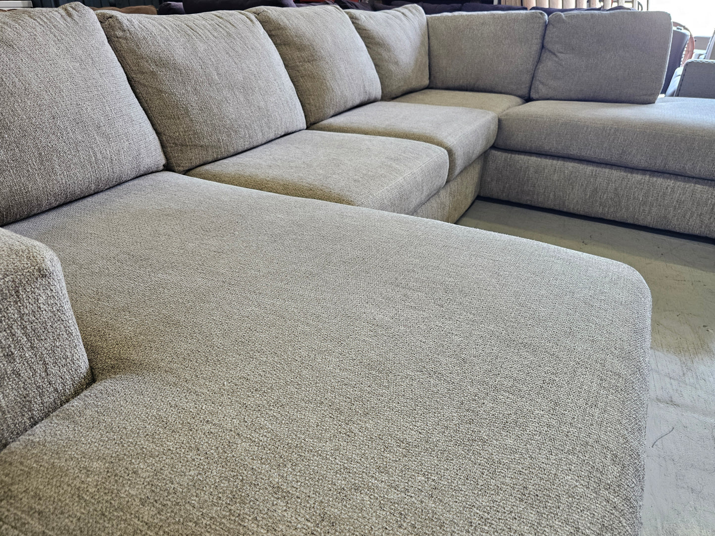 Light Gray U-Shaped Living Spaces Sectional Couch - D79