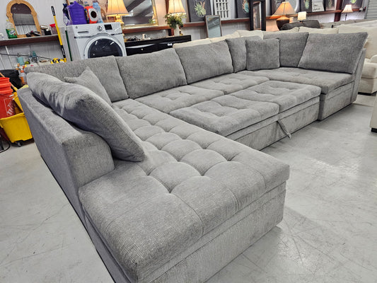 Large 3-Piece Cindy Crawford Sleeper Sectional | Rooms To Go - D101