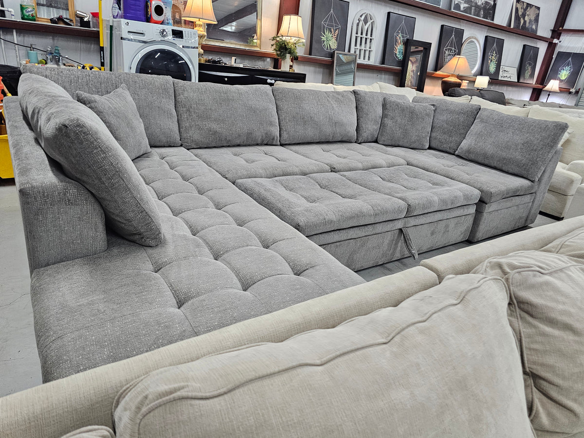 Large 3-Piece Cindy Crawford Sleeper Sectional | Rooms To Go - D101
