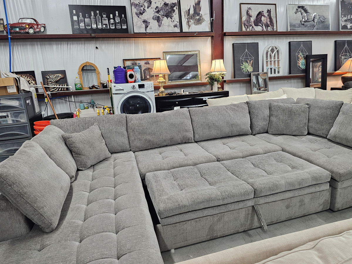 Large 3-Piece Cindy Crawford Sleeper Sectional | Rooms To Go - D101