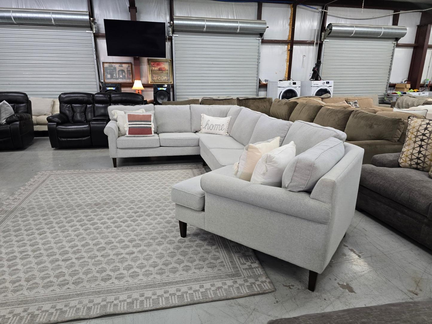 Gray Sectional Sofa – 163” Long – Deep & Comfy 🚛 FAST SAME DAY DELIVERY! 🚚