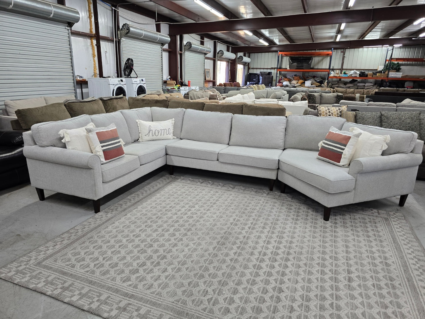 Gray Sectional Sofa – 163” Long – Deep & Comfy 🚛 FAST SAME DAY DELIVERY! 🚚