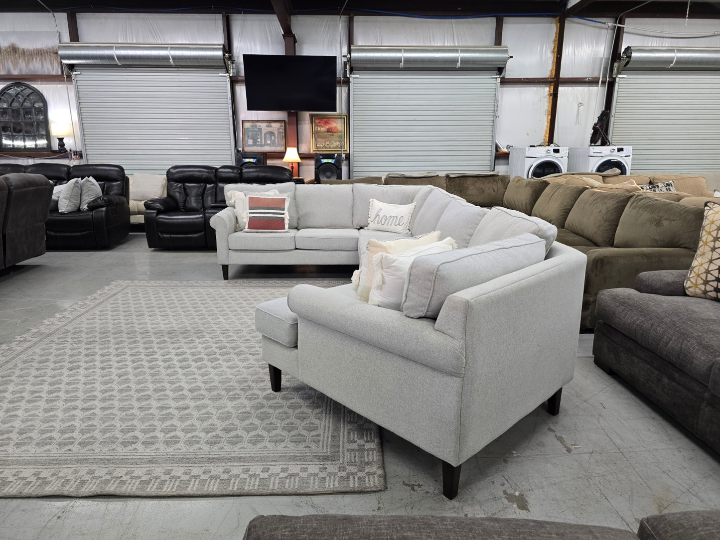 Gray Sectional Sofa – 163” Long – Deep & Comfy 🚛 FAST SAME DAY DELIVERY! 🚚