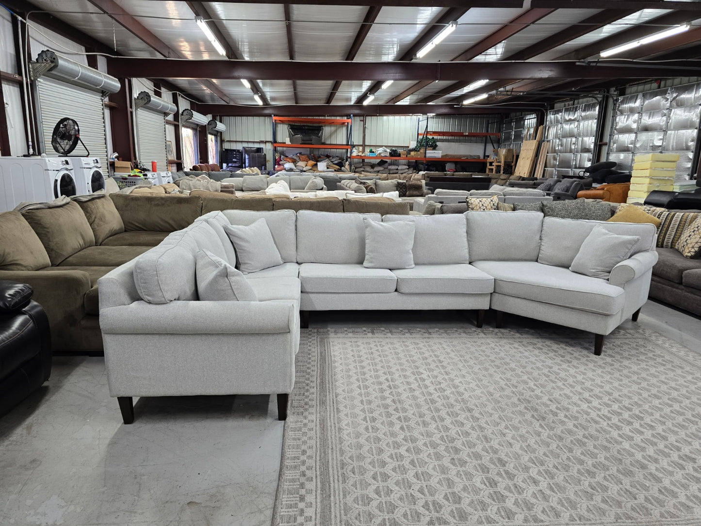 Gray Sectional Sofa – 163” Long – Deep & Comfy 🚛 FAST SAME DAY DELIVERY! 🚚