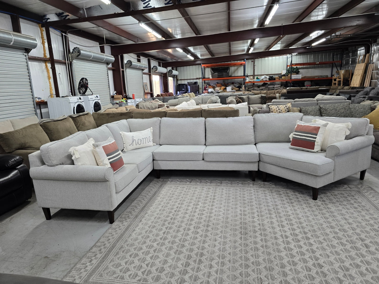 Gray Sectional Sofa – 163” Long – Deep & Comfy 🚛 FAST SAME DAY DELIVERY! 🚚