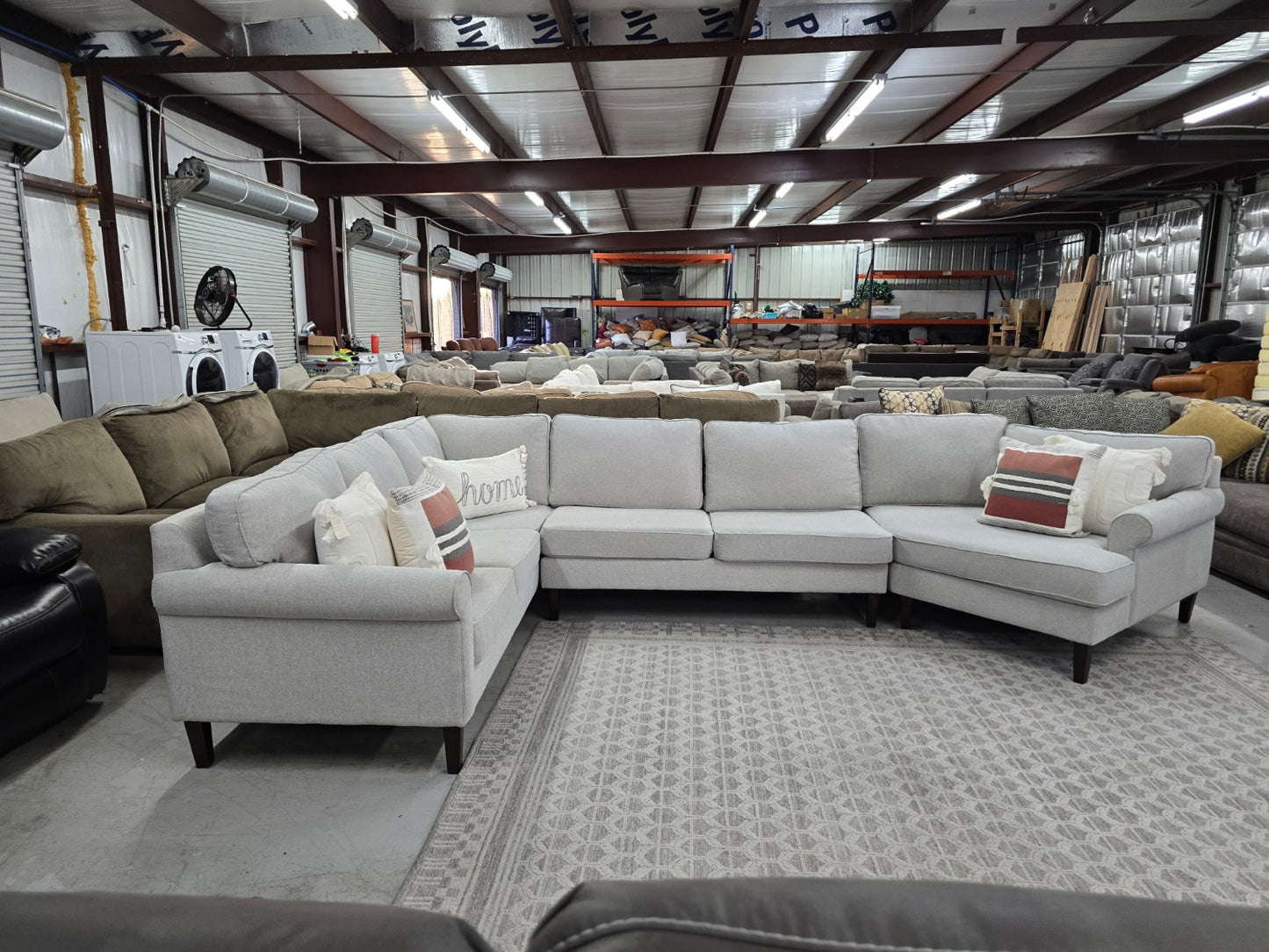 Gray Sectional Sofa – 163” Long – Deep & Comfy 🚛 FAST SAME DAY DELIVERY! 🚚