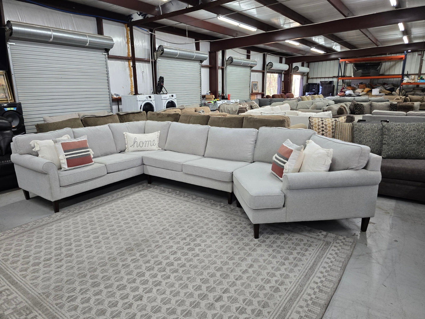 Gray Sectional Sofa – 163” Long – Deep & Comfy 🚛 FAST SAME DAY DELIVERY! 🚚