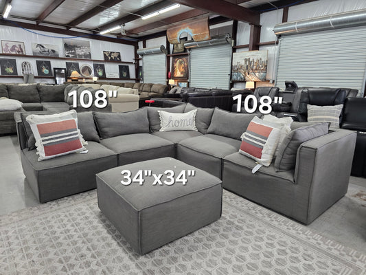 Comfy modular Gray sectional couch with 🚚 FAST SAME DAY DELIVERY! 🚚