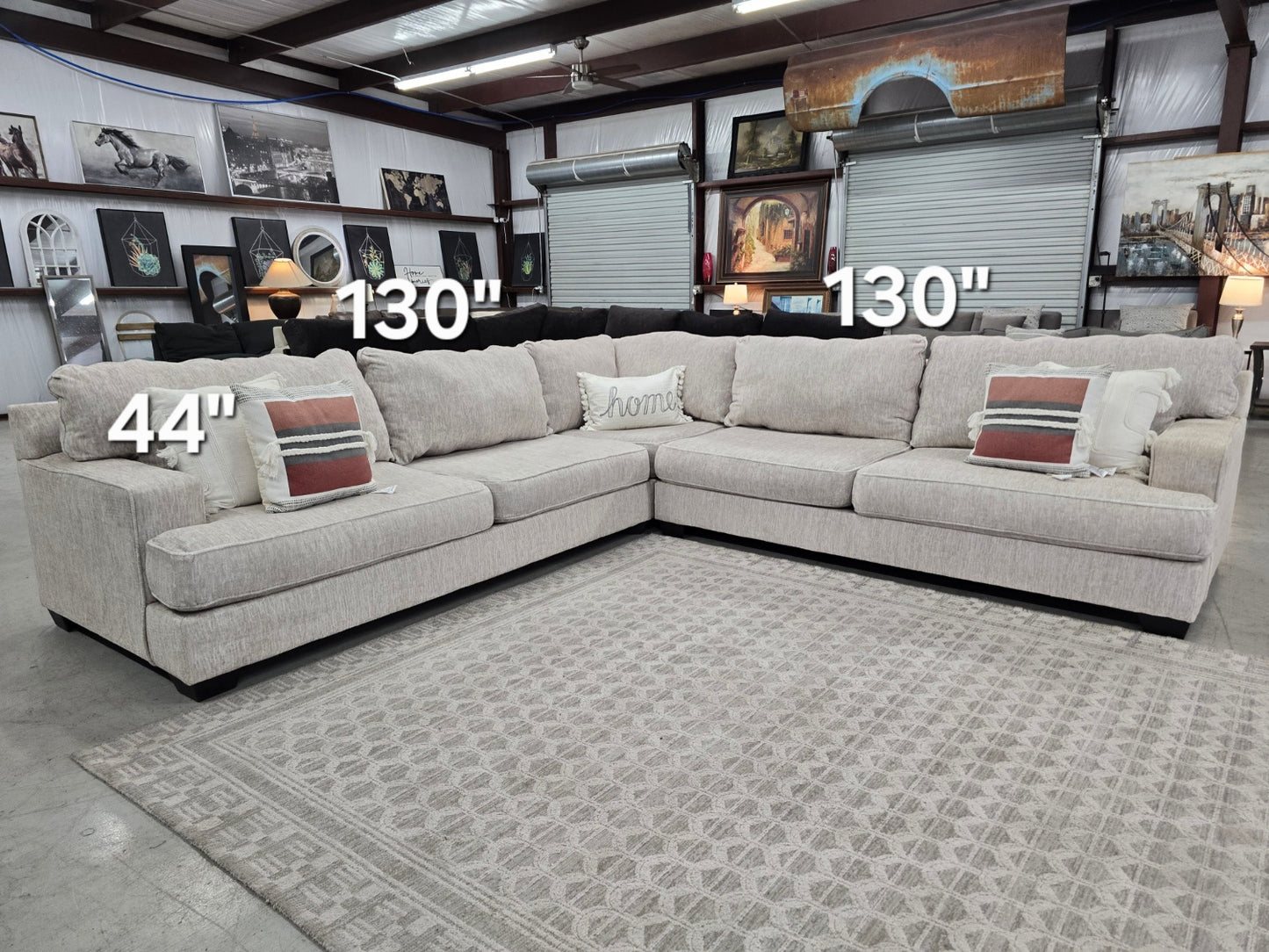 Rawcliffe 3-Piece Sectional Couch with Ottoman  FAST SAME DAY DELIVERY!