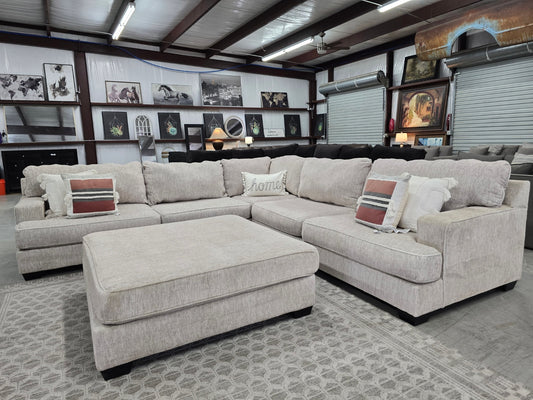 Rawcliffe 3-Piece Sectional Couch with Ottoman  FAST SAME DAY DELIVERY!