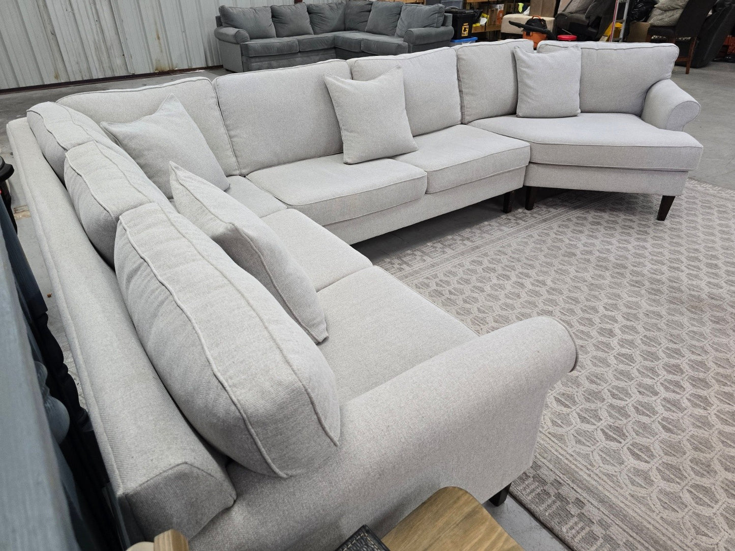 Light Gray Sectional COUCH For Sale  🚛 FAST SAME DAY DELIVERY! 🚚