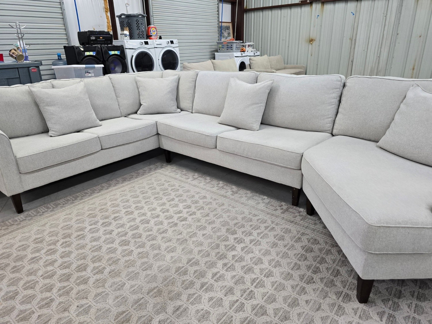 Light Gray Sectional COUCH For Sale  🚛 FAST SAME DAY DELIVERY! 🚚